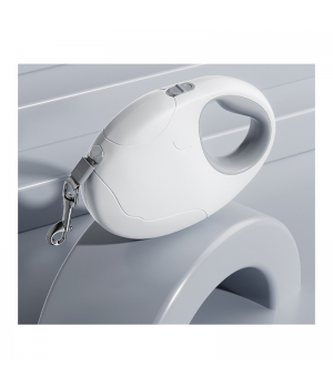 Quick Release White Color New Classic Extendable Retractable Dog Leash