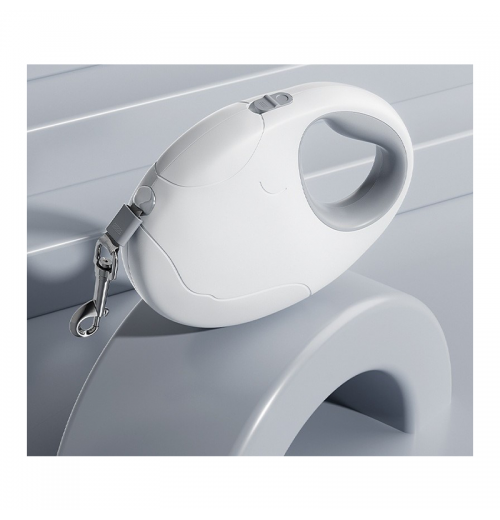 Quick Release White Color New Classic Extendable Retractable Dog Leash