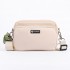 Beige Nylon Shoulder Bag Waterproof Dog Training Pouch Crossbody Dog Walking Bag Pet Training Supplies