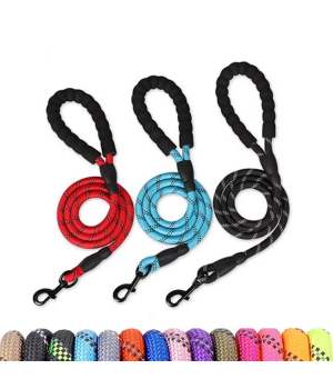 Rarewe Pet Accessories Dog Leash Custom Logo Heavy Duty Dog Lead Rope Reflective Durable Nylon Dog Training Leash For Labrador